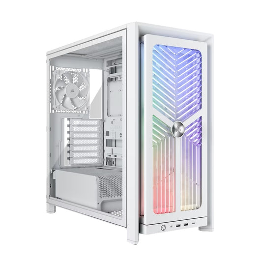 Corsair FRAME 4000X RS Mid-Tower PC Case - White, Mid-Tower ATX/E-ATX Mini-ITX