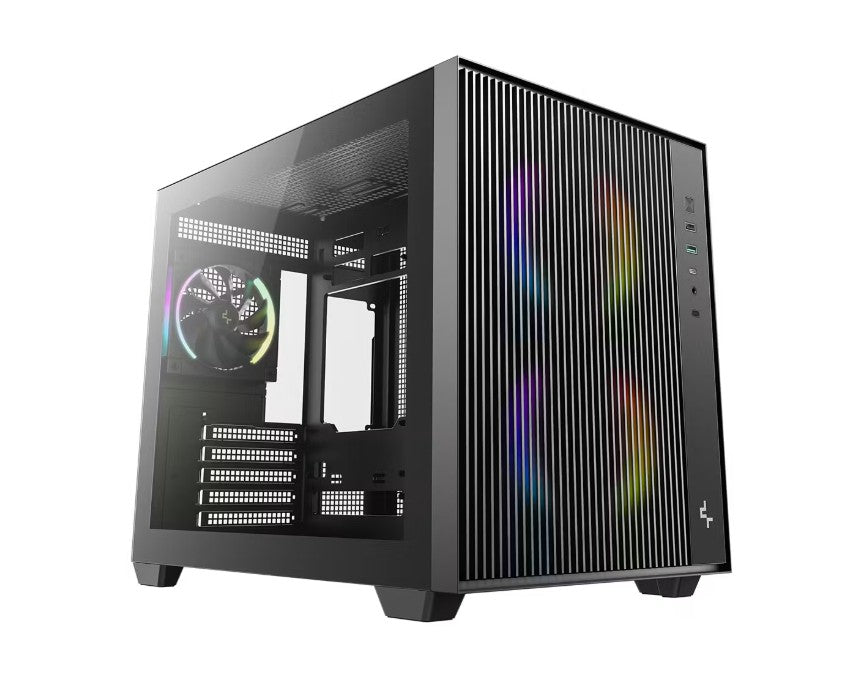 DeepCool CG330 MESH 3F High Airflow Dual Chamber Micro ATX Case, 3