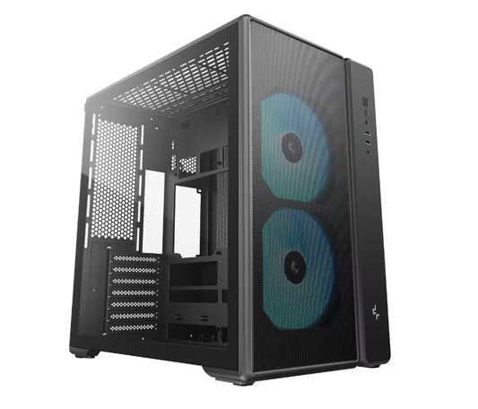 DeepCool CG590 MESH 2F Mid Tower ATX Case, 2 Pre-installed Fan, USB3.0 x2,Gen2