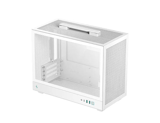 DeepCool CH160 PLUS WH Portable Micro-ATX Compact Case, USB3.0×2, Gen2 Type-C x1, Audio/Mic×1