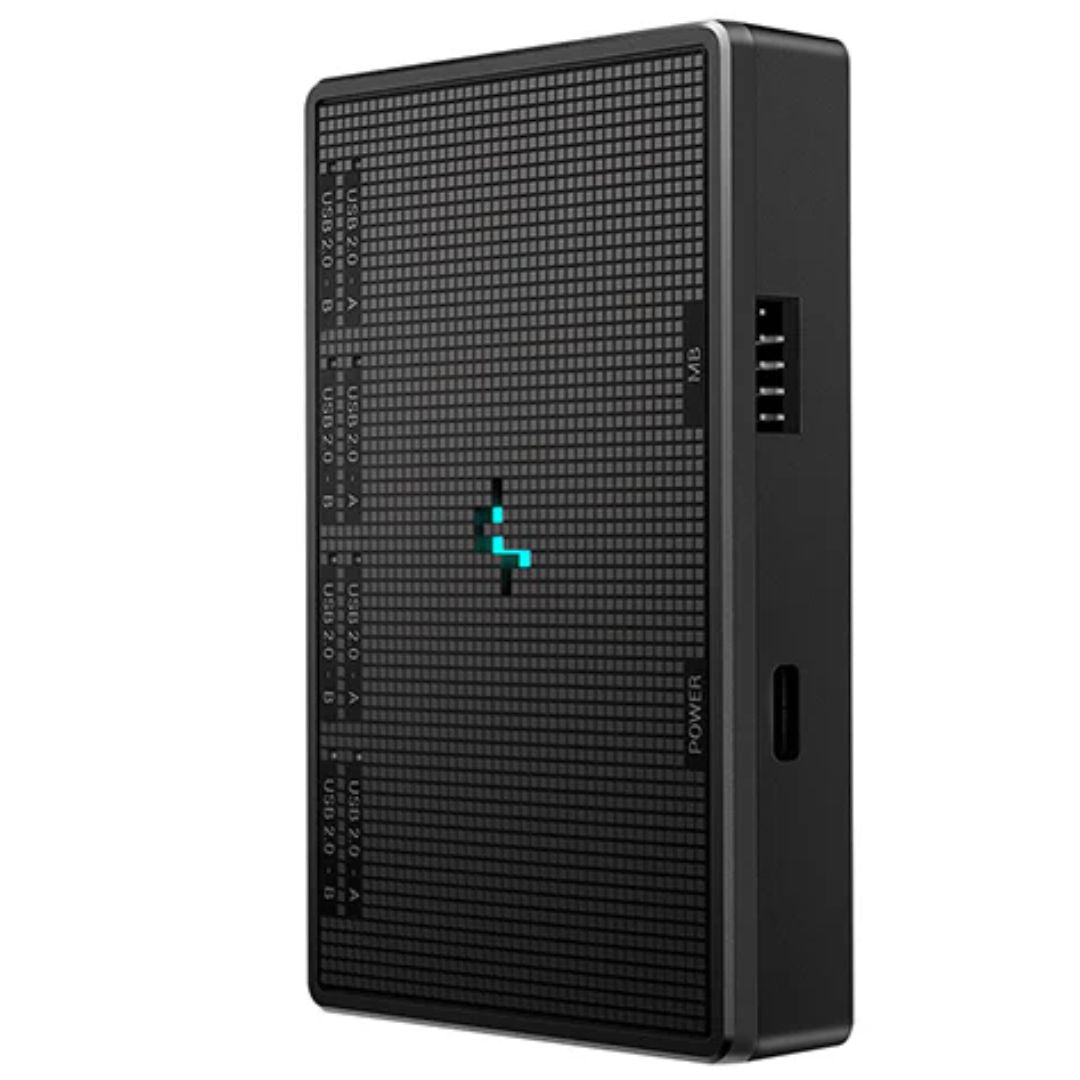 DeepCool UH-04 9-Pin USB 2.0 Hub, Magnet & Screw Fixation, USB2.0-9PIN×1,USB Type-C×1,USB2.0-9PIN×4