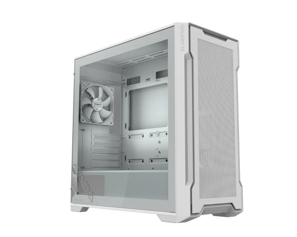GIGABYTE C102 GLASS ICE Mid Tower case, H450x W210x D450 mm, White, 5 Expansion slots, 2x 3.5' Drive Support, 2 + 1 x 2.5' Drive Support, USB 3.0 x2