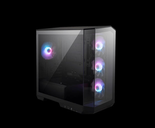 MSI MAG PANO M100R PZ BLACK Micro ATX Case, 1x USB 3.2, 2x USB 2.0, 1x Audio, 1x Mic, 4x PCI-E, 2x 2.5', 2x 3.5', Micro ATX / Mini ITX(LS)