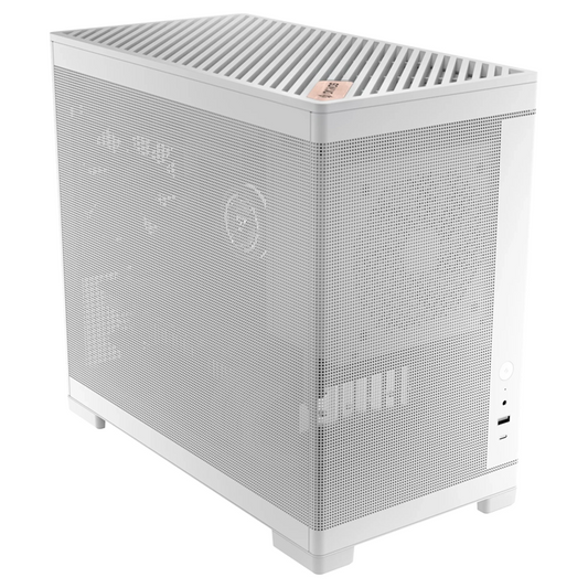 OKINOS Mini Art 4 - White, Mini Tower, Micro-ATX/ITX, Mesh Panels, USB-C
