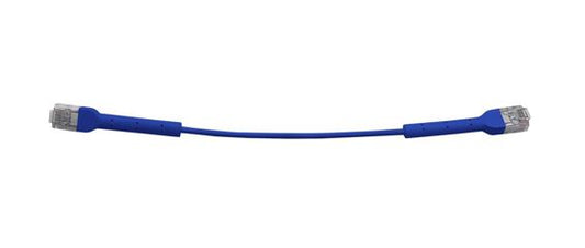 8ware Ultra-Thin Flexible CAT6 Cable 0.5M - Blue Colour 90Â° Angled RJ45 Connectors Ethernet Network LAN Patch Cord