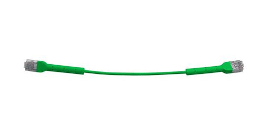 8ware Ultra-Thin Flexible CAT6 Cable 0.5M - Green Colour 90Â° Angled RJ45 Connectors Ethernet Network LAN Patch Cord