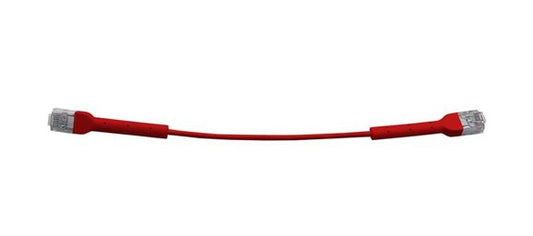 8ware Ultra-Thin Flexible CAT6 Cable 0.5M - Red Colour 90Â° Angled RJ45 Connectors Ethernet Network LAN Patch Cord