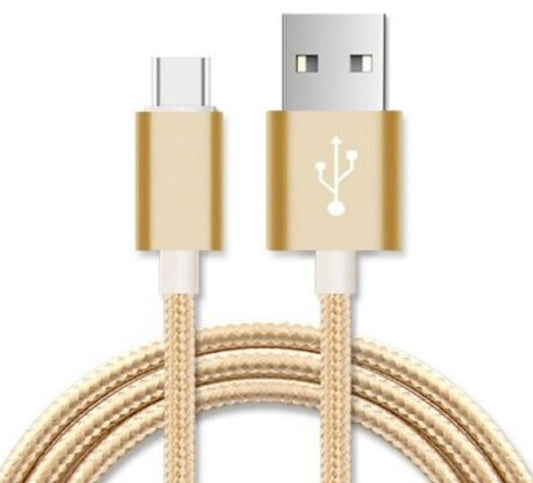 Astrotek 1m Micro USB Data Sync Charger Cable Cord Gold Color for Samsung HTC