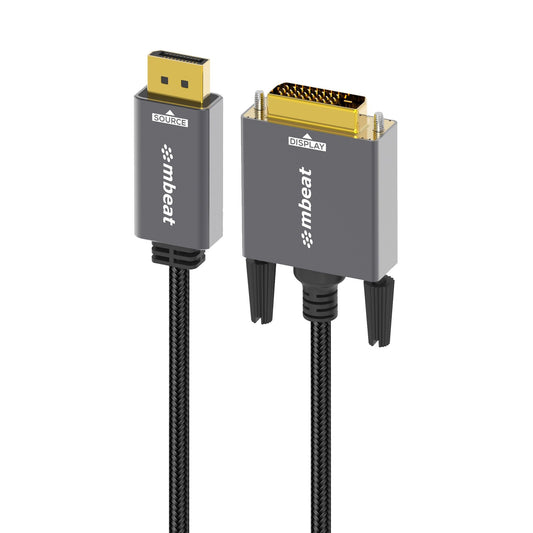 mbeat Tough Link 1.8m DisplayPort to DVI-D Cable Effortless plug and play Resolutions up to 1080p/60Hz (1920Ã—1080) Package Weight: 164g