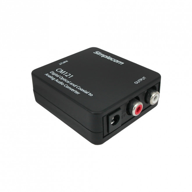 Simplecom CM121 Digital Optical Toslink and Coaxial to Analog RCA Audio