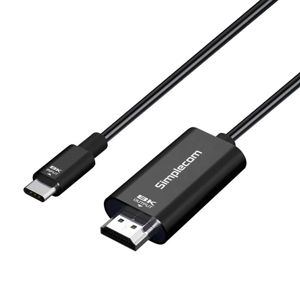 Simplecom DA324 USB-C to HDMI 2.1 Cable 2M, 8K@60Hz, DP1.4 Alt, HDCP1.4/2.3
