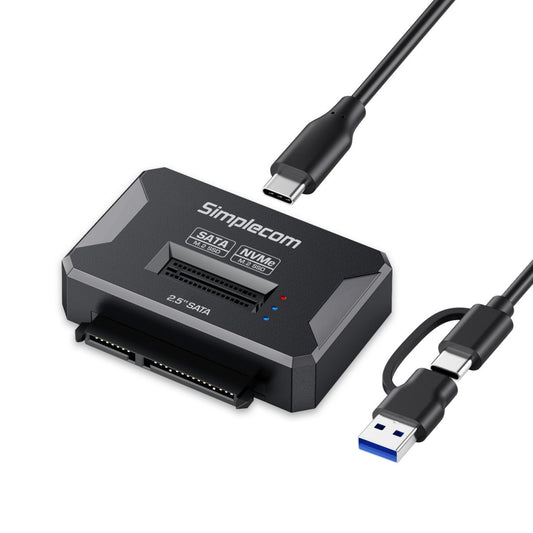 Simplecom SA516 NVMe/SATA Dual Protocol M.2 SSD and 2.5' SATA to USB Adapter
