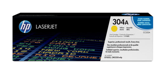 HP 304A YELLOW TONER 2800 PAGE YIELD FOR CLJ CP2025 CM2320 MFP