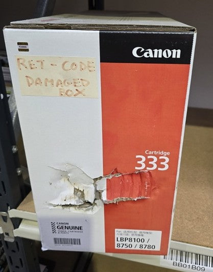 CANON CART333 STD BLACK TONER CARTRIDGE 10K TO SUIT DAMAGED CARTON