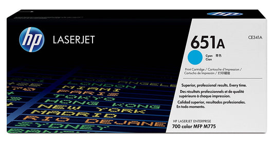HP 651A LJ M775 CYAN TONER CARTRIDGE YIELD 16K PAGES