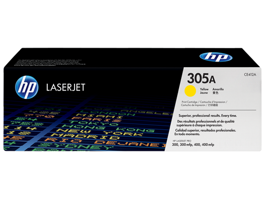 HP 305A YELLOW TONER 2600 PAGE YIELD FOR M451 M375 M475