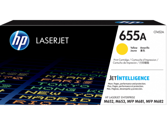 HP 655A YELLOW ORIGINAL LASERJET TONER CARTRIDGE
