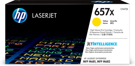 HP 657X YELLOW ORIGINAL LASERJET TONER CARTRIDGE