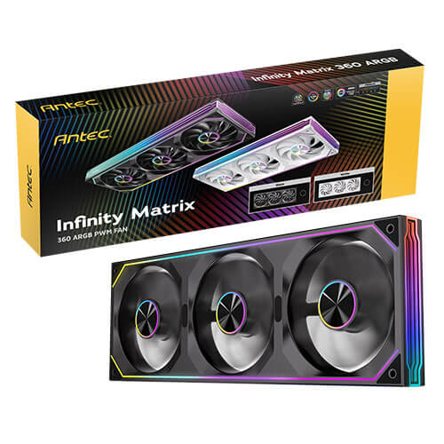 Antec IM 360 ARGB Black, 360mm Triple PWM Fan Kit, ARGB, 800-1800RPM