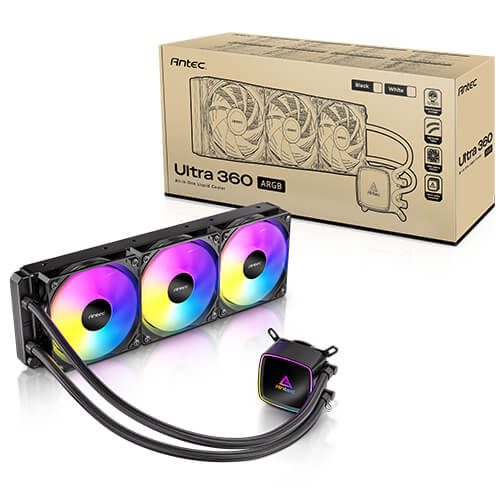 Antec Ultra 360 ARGB - Black, 360mm AIO, ARGB PWM fans, 1800RPM, 67.62 CFM