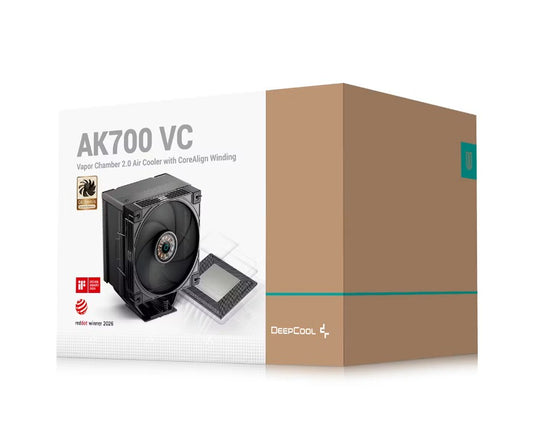 DeepCool AK700 VC Vapor Chamber Air Cooler, 7 Heat Pipes, 4-pin PWM, Intel