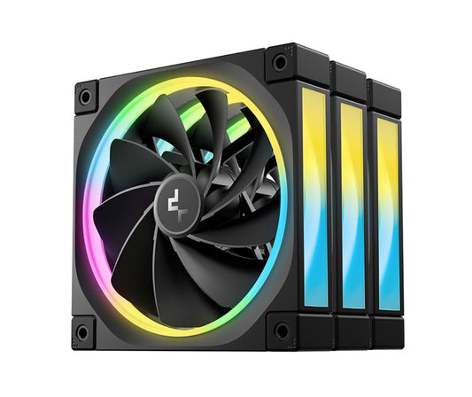 DeepCool FL12R 120mm (3-Pack) Unique Addressable RGB  High Performance Fans,  Low Noise, 4-pin PWM, Fluid Dynamic Bearing