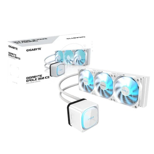 GIGABYTE EAGLE 360 ICE 360mm alu rad, 3x120mm ARGB fans 600-2000RPM, Intel