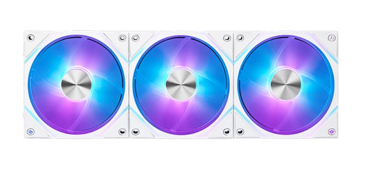 MSI MPG EZ120 ARGB WHITE-3W  Fan, 3 x MPG EZ120 ARGB fans, 7-pin JAF / 4-pin PWM & 3-pin ARGB, 0~1900 RPM ±10%, 73.82 CFM, white