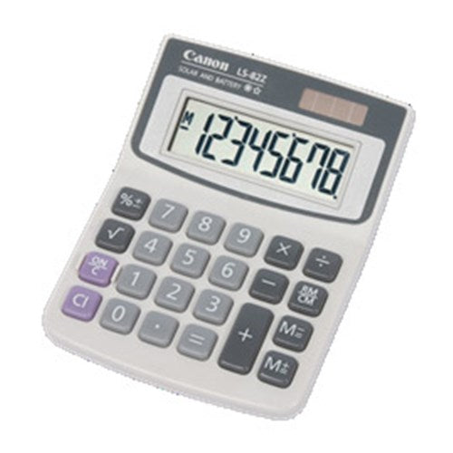 LS82ZBL 8 DIGIT DUAL POWER ANGLED DISPLAY CALCULATOR