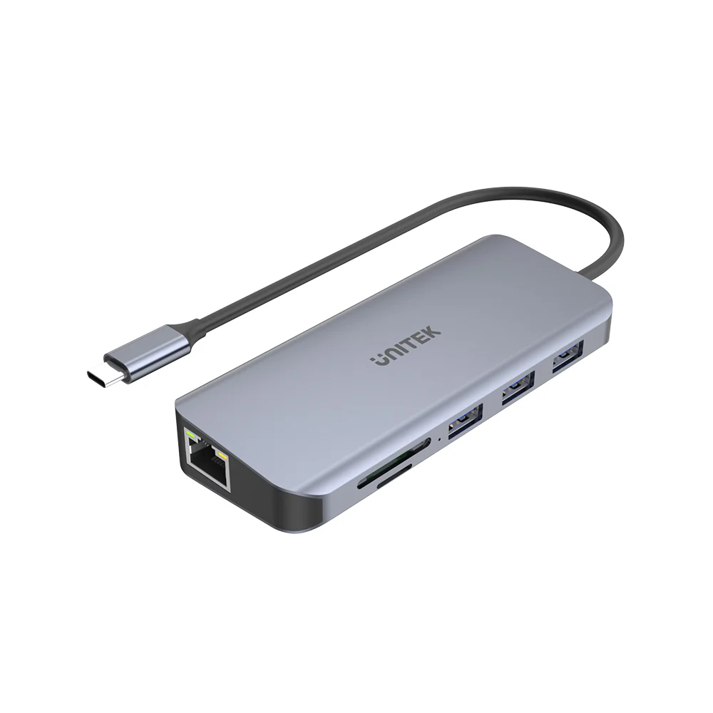 Unitek 9-in-1 USB-C 4K Hub Grey
