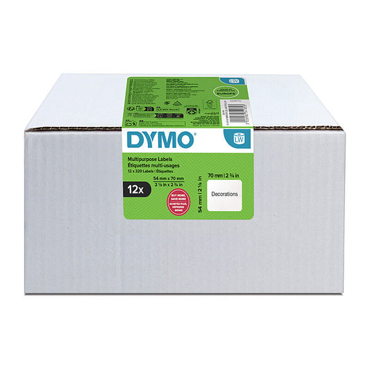Dymo LW Multi Lbl 54x70mm Pk12