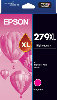 Epson 279XL Magenta Claria Photo HD Ink Cartridge For XP-980