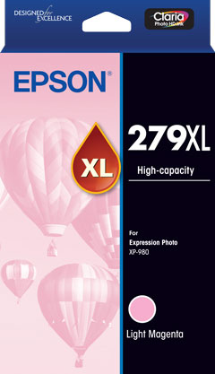 Epson 279XL Light Magenta Claria Photo HD Ink Cartridge For XP-980
