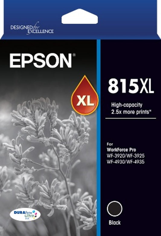 Epson 815XL Black Ink For Workforce Pro WF-3920 WF-3925 WF-4930 WF-4935