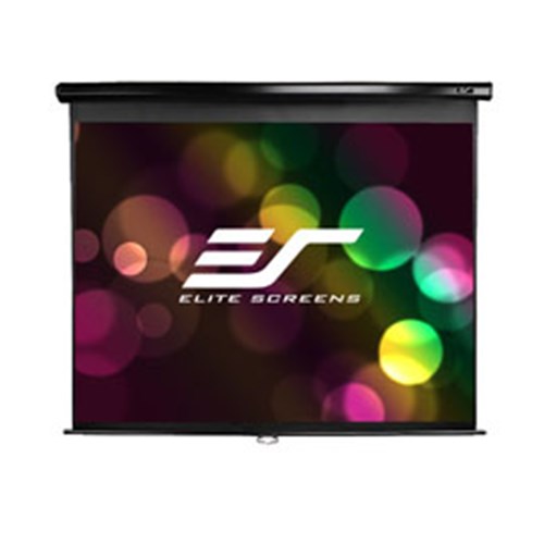 120 169 PULL DOWN SCREEN MANUAL WALL / CEILING MOUNT BLACK CASING