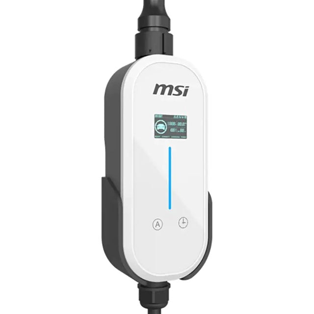 MSI Portable EV Charger White Ezgo 10A+15A+Home kit, Single Phase, 230V, 1PH