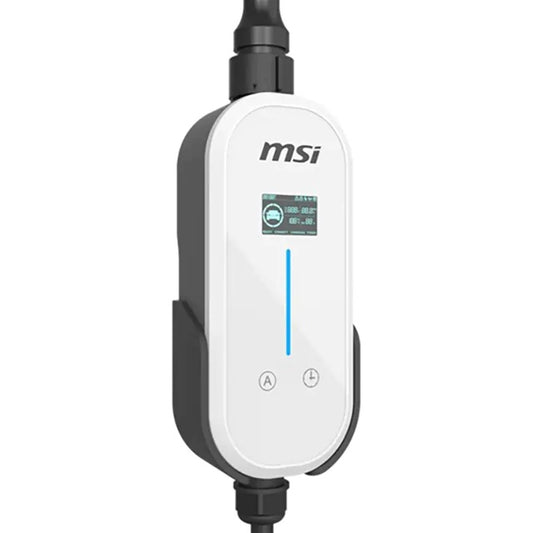 MSI Portable EV Charger White Ezgo 10A+15A+Home kit, Single Phase, 230V, 1PH
