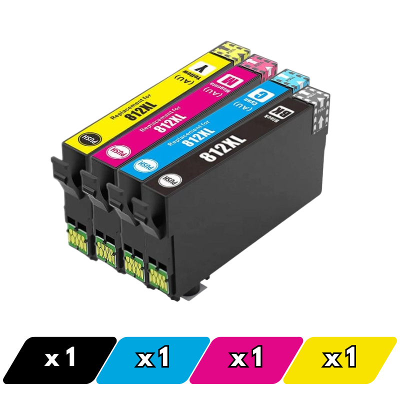 Epson 812 CMYK Ink Pack Compatible Cartridge C13T05D692 - (1C, 1M, 1Y, 1BK)