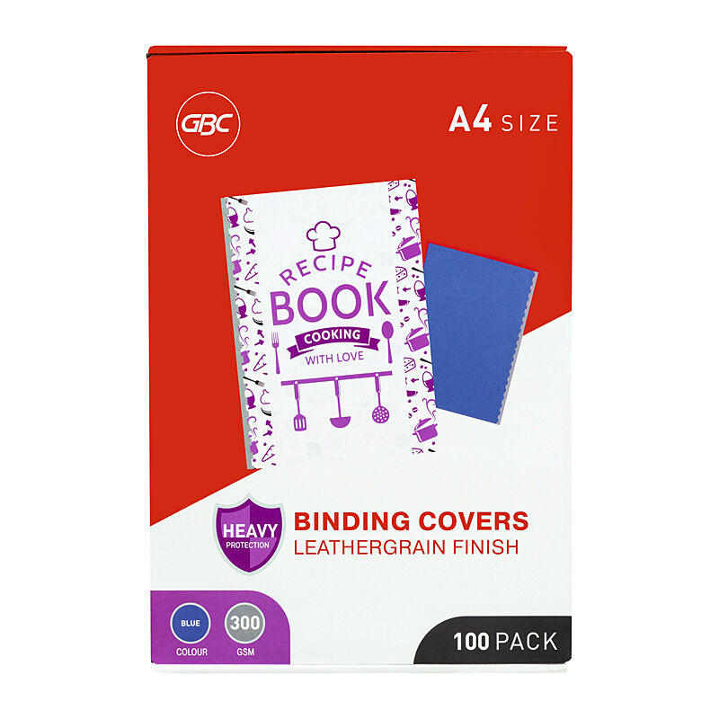 GBC GCB L/G Bind Covers Blue Pk100