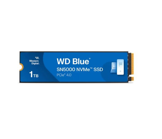 Western Digital WD Blue SN5000 NVMeâ„¢ 1TB SSD M.2 2280, 5,150MB/s R 4,900MB/s W, 730K IOPS R / 770K IOPS W, PCIe Gen4 x4, 5-Y Warranty