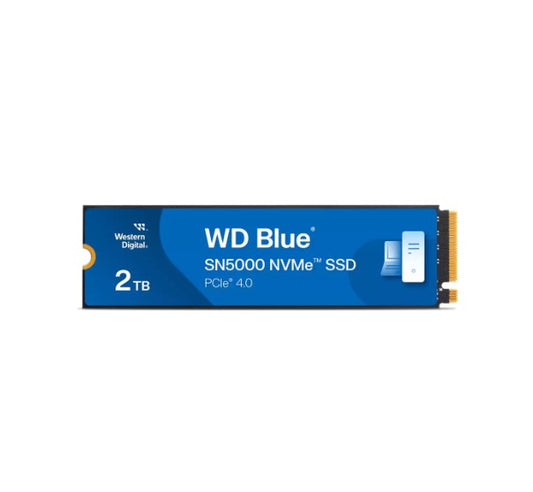 Western Digital WD Blue SN5000 NVMeâ„¢ 2TB SSD M.2 2280, 5,150MB/s R 4,850MB/s W, 650K IOPS R / 770K IOPS W, PCIe Gen4 x4, 5-Y Warranty