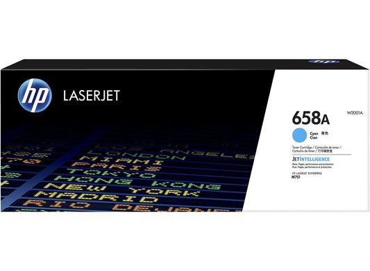 HP 658A CYAN LASERJET TONER CARTRIDGE 6K