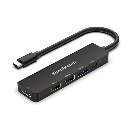 Simplecom CHT550 USB-C 5-in-1 Multiport Docking Station with USB Hub PD HDMI 2.0