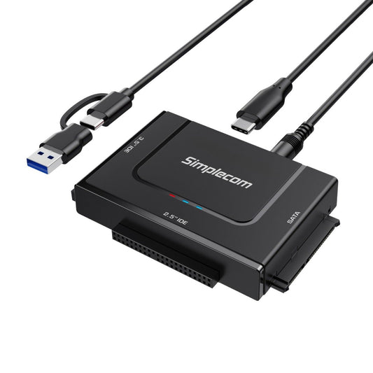 Simplecom SA492C SuperSpeed USB to 2.5', 3.5' & 5.25' SATA/IDE Adapter with