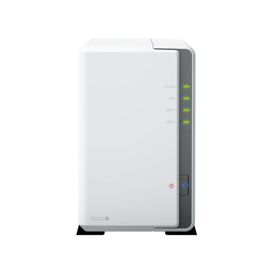 Synology DS223J, DiskStation, 2 Bay Tower, Realtek RTD1619B, 1GB DDR4 RAM, 1xGbE LAN, 2xUSB3.0, Diskless, 2 Year Warranty