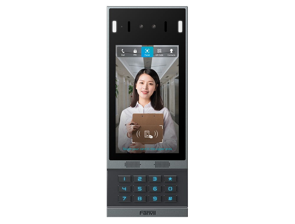 Fanvil i67 Face Recognition Door Phone, 7IN COLOR SCREEN, Camera HD, 7-inch 600Ã—1024 touch screen 12 Numeric Keys anti-spoofing liveness
