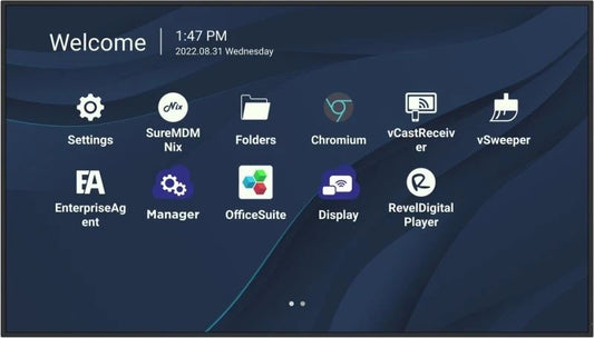 ViewSonic CDE5530 55' 4K Presentation Display Wireless presentation, â€‹Single USB-C cable for 65W, 24/7 video playback, Remote device management, ProAV