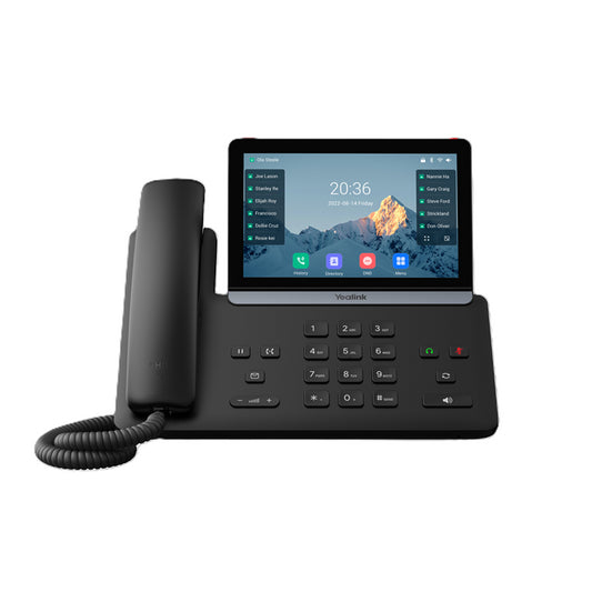Yealink SIP-T87W IP Phone, 7' Touchscreen, 16 SIP Accounts, HD Voice, Bluetooth 5.0, Wi-Fi 6, Dual USB, PoE, Linux 6.1