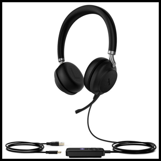 Yealink UH38 Dual Mode USB and Bluetooth Headset, USB-A,Teams Call Controller with Built-In Battery Dual Noise-Canceling Mics, Busy Light, *LS* EOL