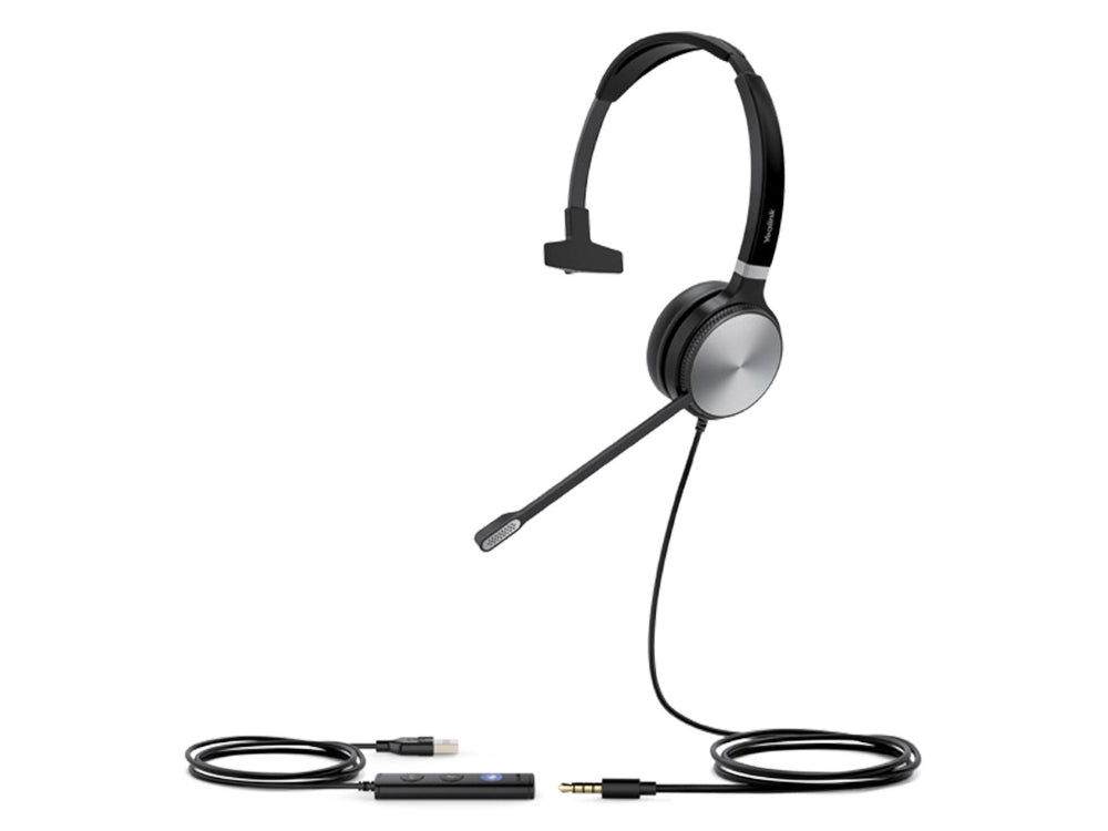 Yealink UH36 Mono USB Wired Headset, Noise Cancelling Headset, USB-C/3.5mm